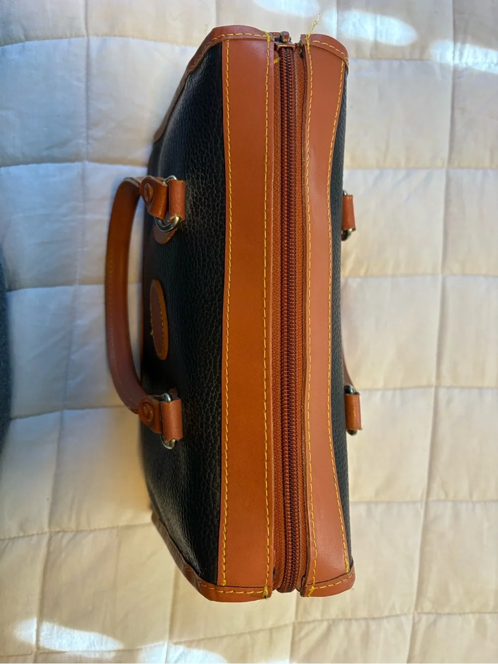 Coldwater Canyon Satchel Black Brown Dooney & Bourke Inspired
